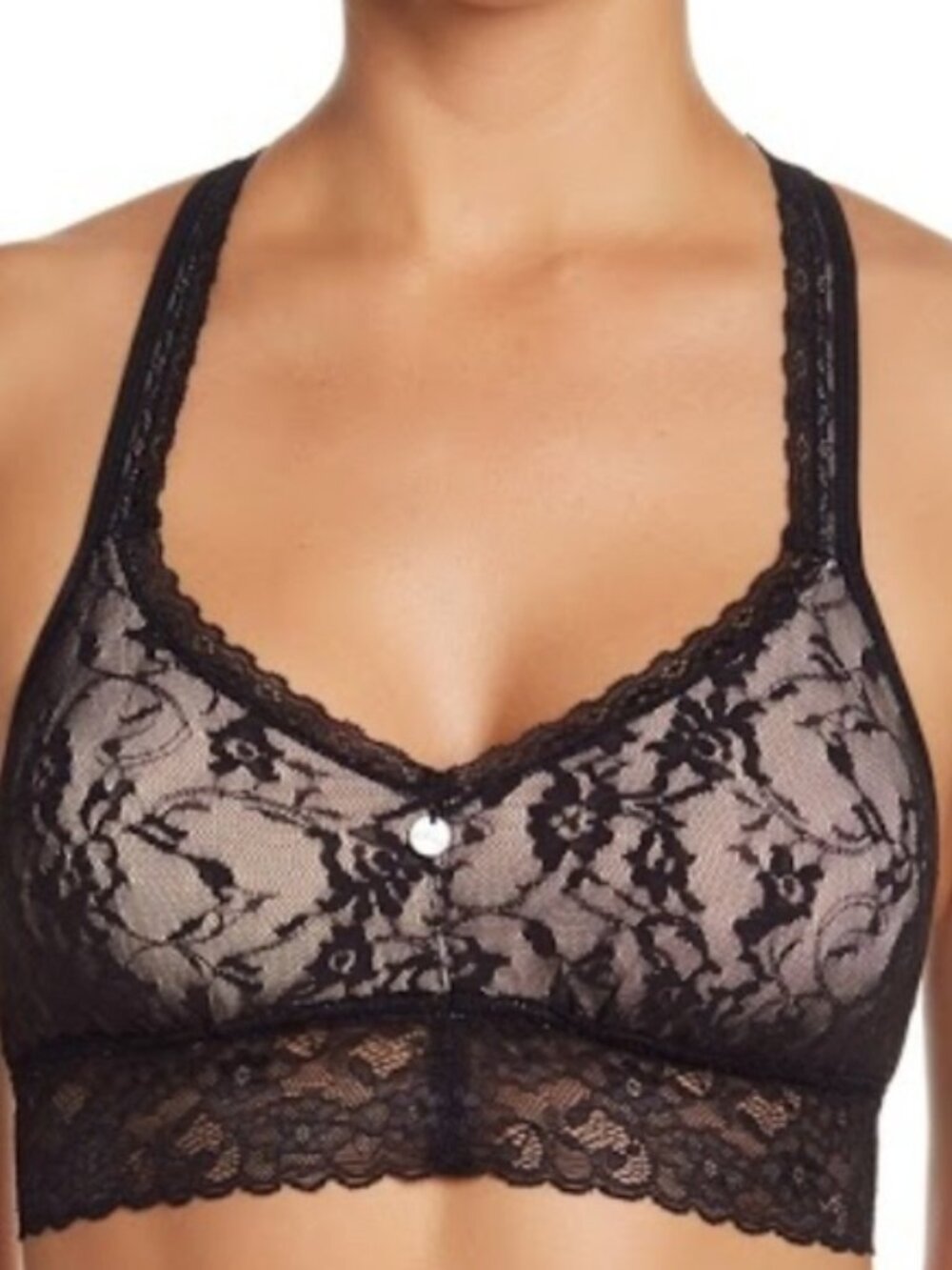 New DKNY Black Bralette Racerback L